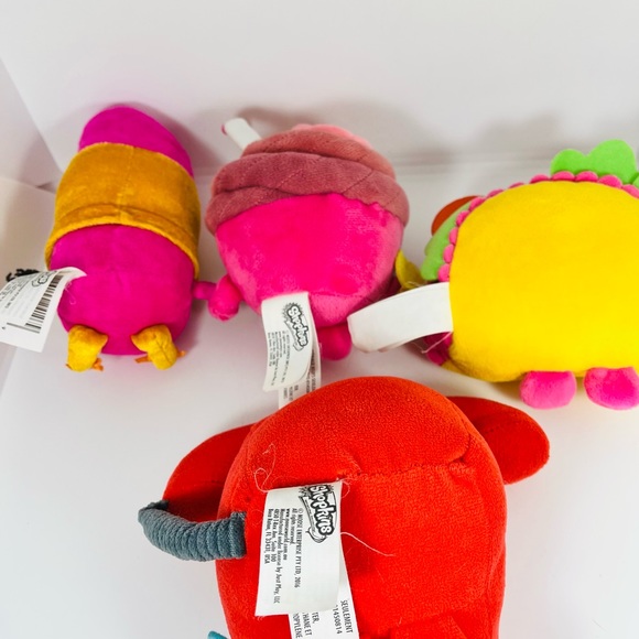 Shopkins Plush Lot Of 4 Lippy Lips Mary Wishes Taco Terrie Chatter 5” Toy Bundle - Picture 5 of 7